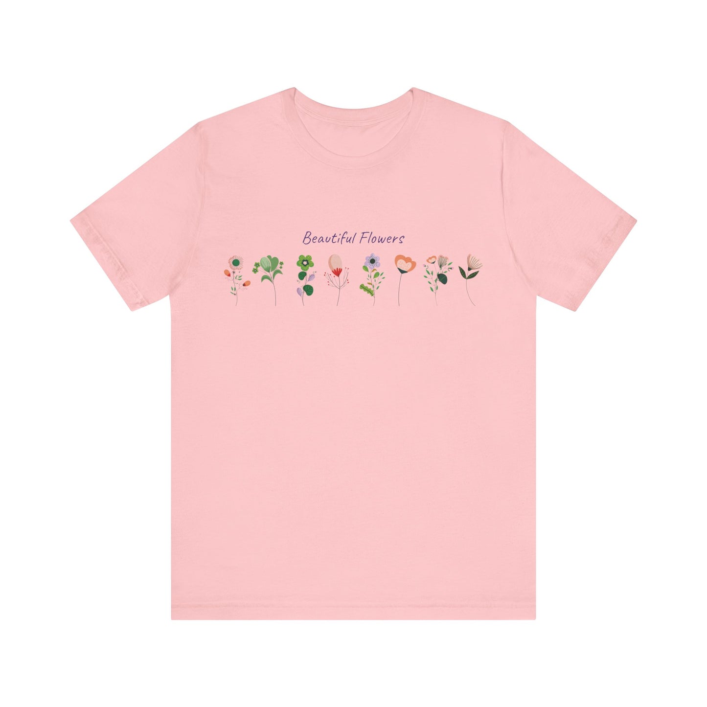 Cotton Tee Shirt with Floral Prints