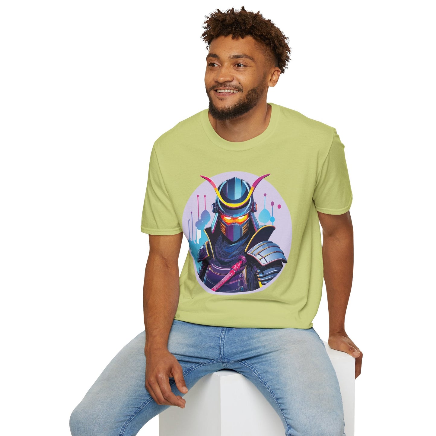 Unisex Samurai Shirt Gildan Softstyle Tee Hundred Percent Ring Spun Cotton Comfort