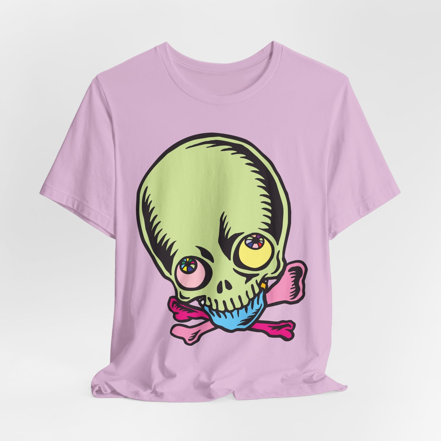 Lt Green Skull Graphic Design Tee, Skull Shirt, Vintage Tees, Art Design T-Shirt, Vintage Graphic Tee, Art Shirts with Skulls
