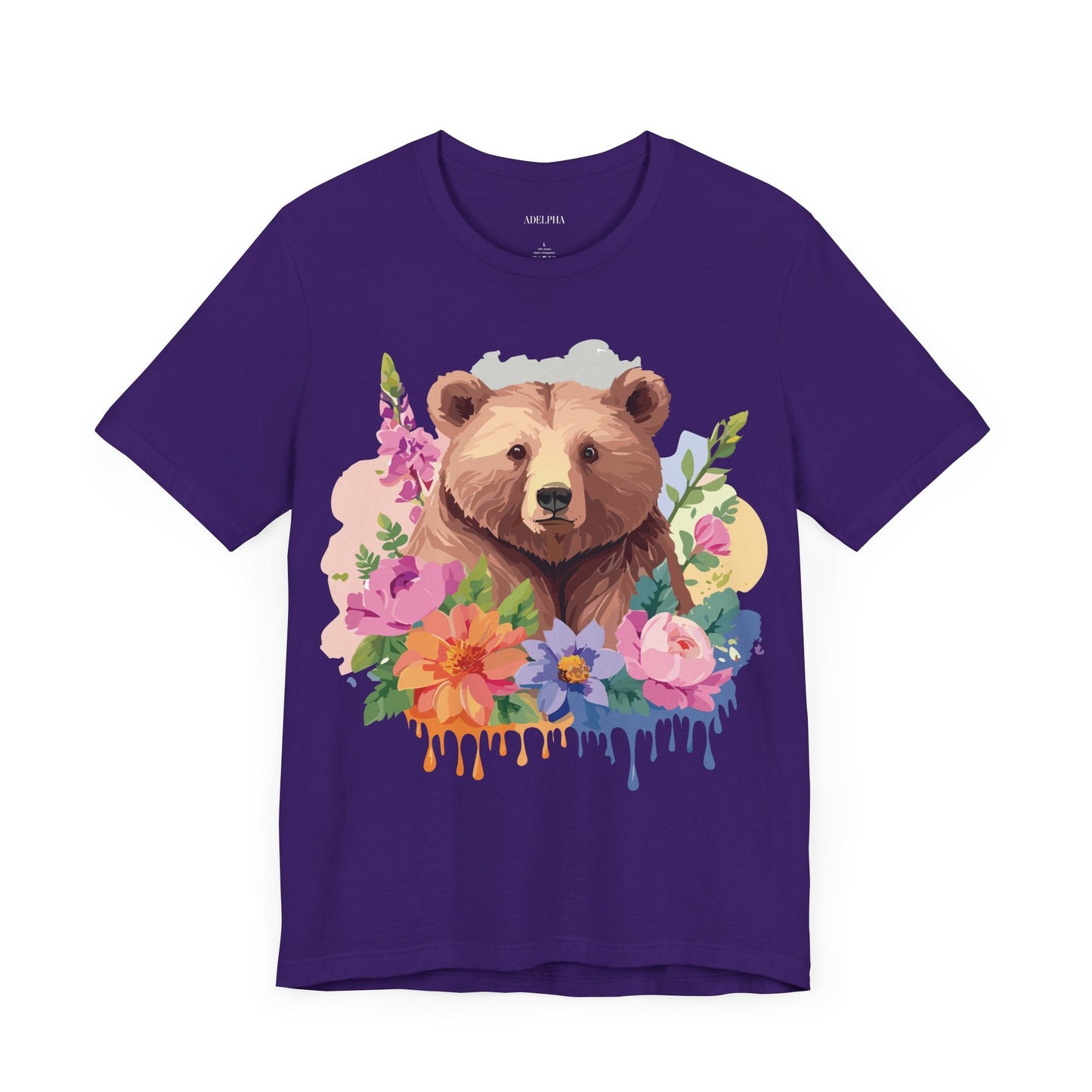 Bear Graphic Unisex 100 Cotton Short Sleeve Art Design Vintage T-Shirt 1