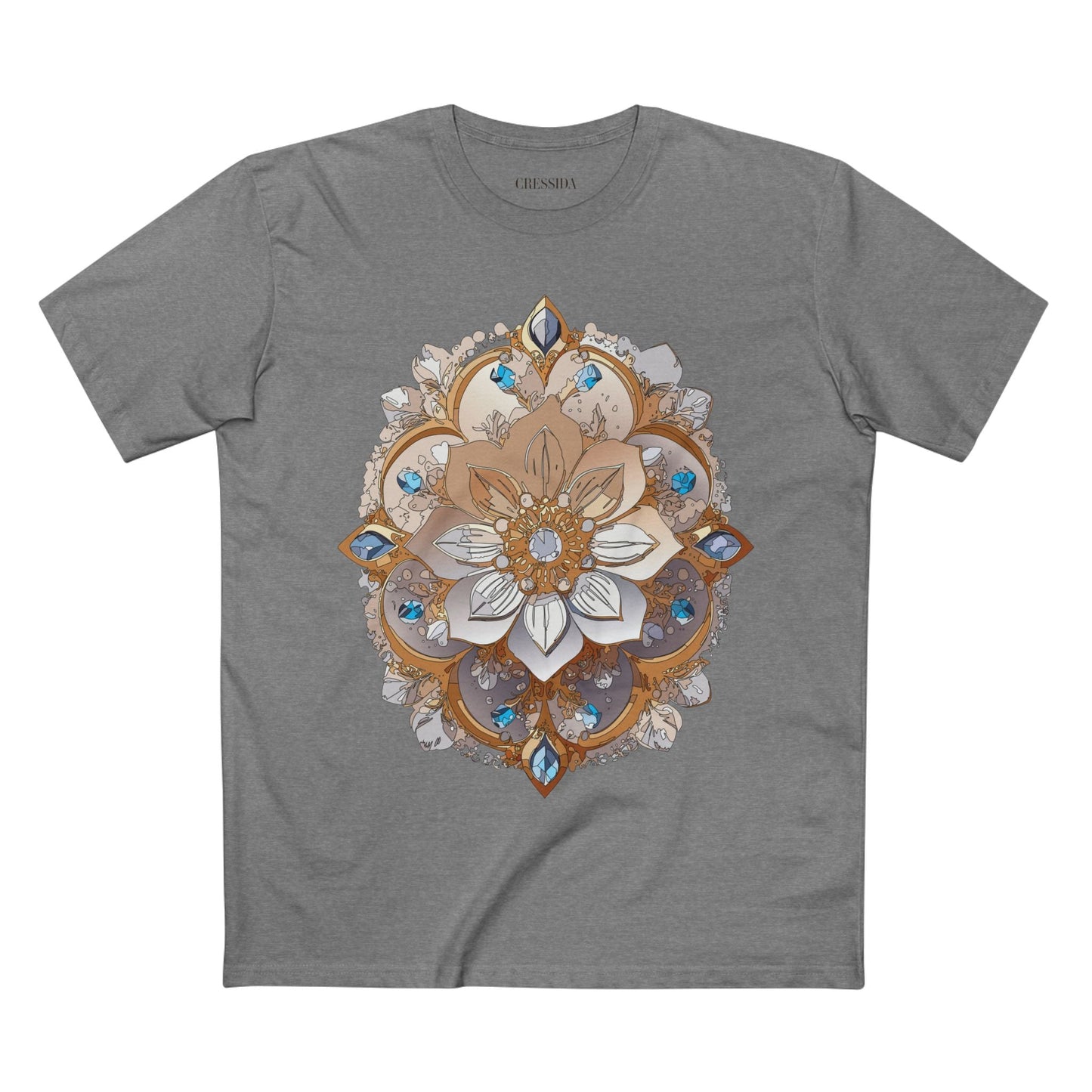 Floral Graphic T-Shirt Unisex 100 Cotton Art Design with Antique Flowers Tee 20