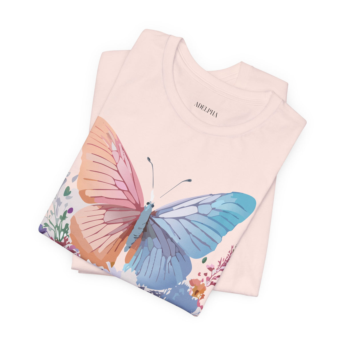 Butterfly Graphic Unisex Cotton Bella+Canvas Tee with Art Design n30