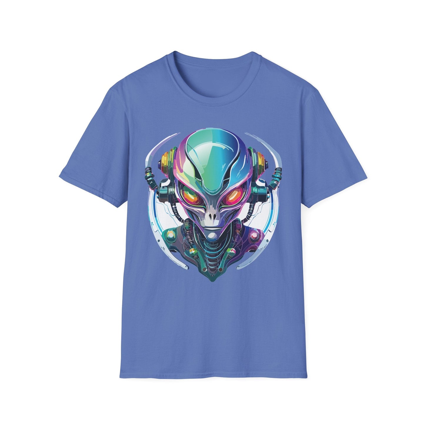 Alien Cosmos T Shirt Unisex Softstyle 64000 Tee With Alien Space Design 100 Percent Ringspun Cotton