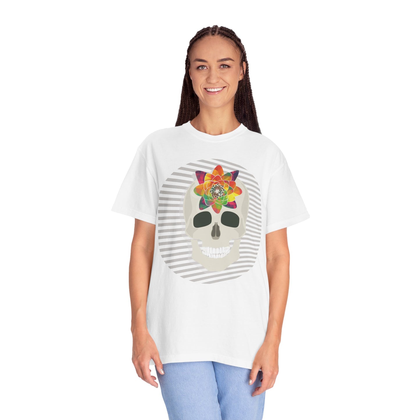 Unisex Cotton Tee Shirt with Skull