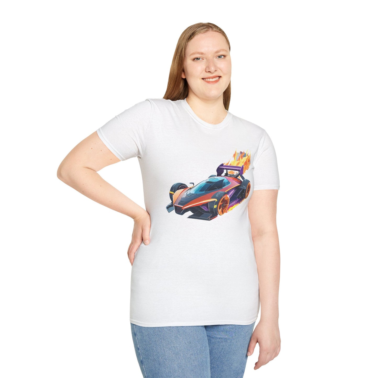 Unisex Car T Shirt Hot Wheels Graphic Tee Car Shirt Gildan Softstyle 64000 Cotton Tee
