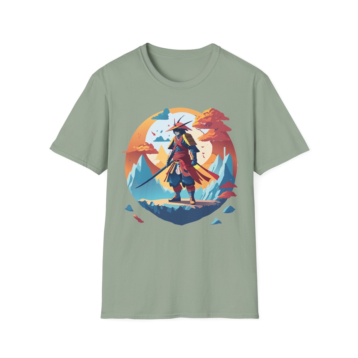 Samurai Shirt Unisex Tee Gildan Softstyle 64000 100 Percent Ring Spun Cotton Lightweight