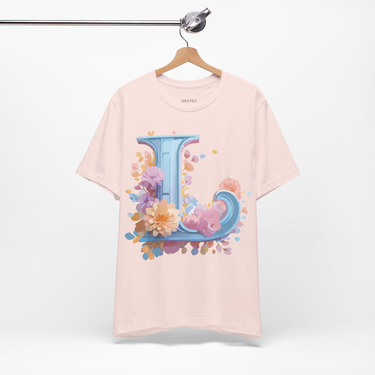 Letter L Graphic Unisex Cotton Bella+Canvas Tee with Art Letter Design