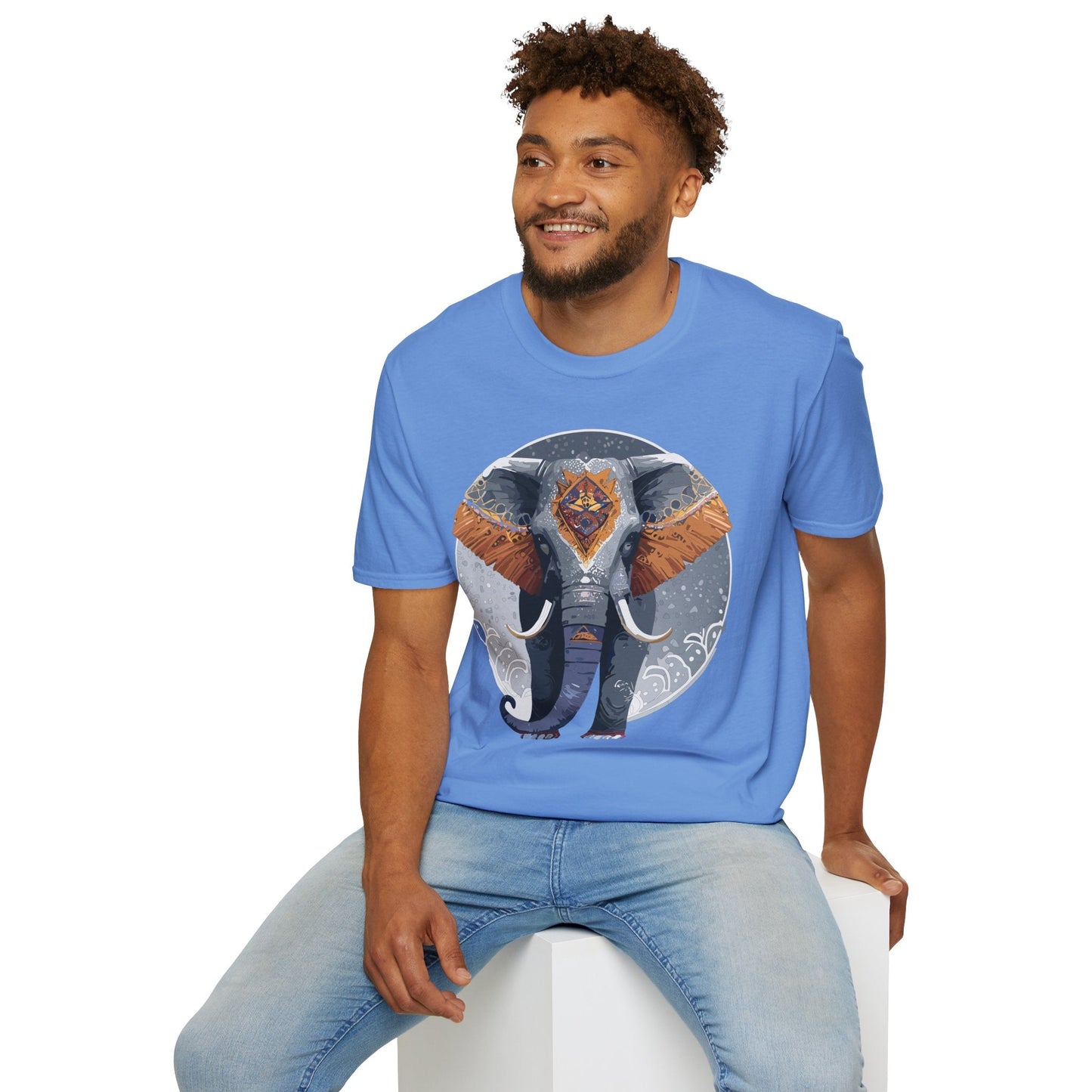 Elephant T Shirt Unisex Short Sleeve Tee SoftStyle Gildan 64000 One Hundred Percent Cotton