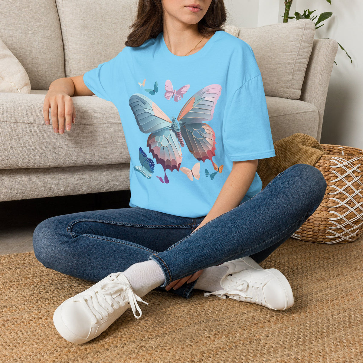 Butterfly Watercolor Tee — Pastel Wings Graphic Tee Unisex 100 Cotton Gildan T-Shirt