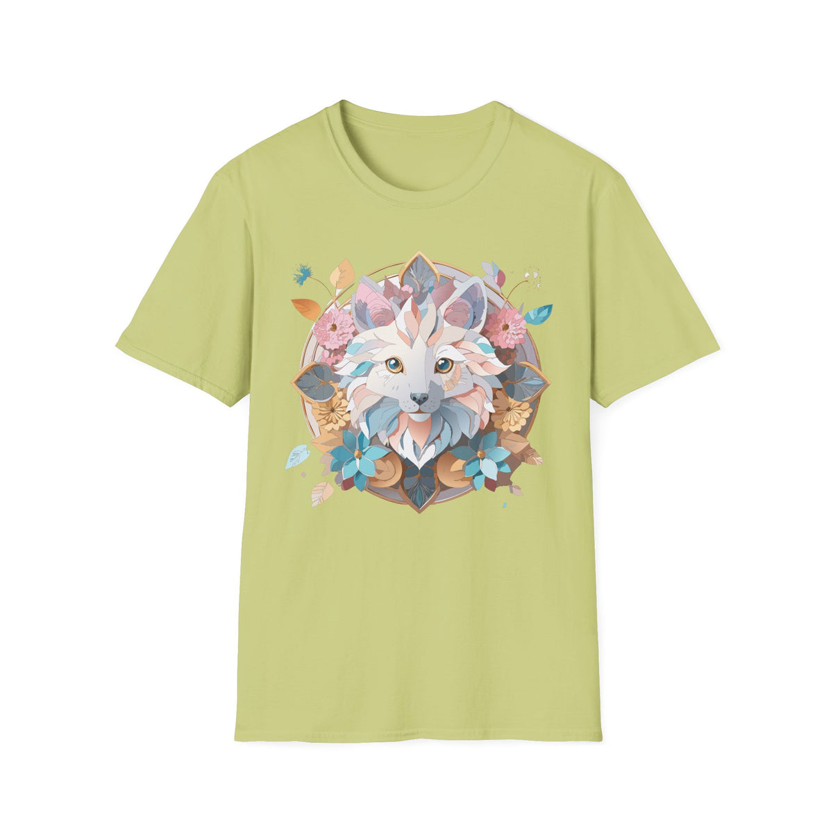 Floral Fox Mandala T-Shirt | Fox Face Tee, Boho Nature Animal Design