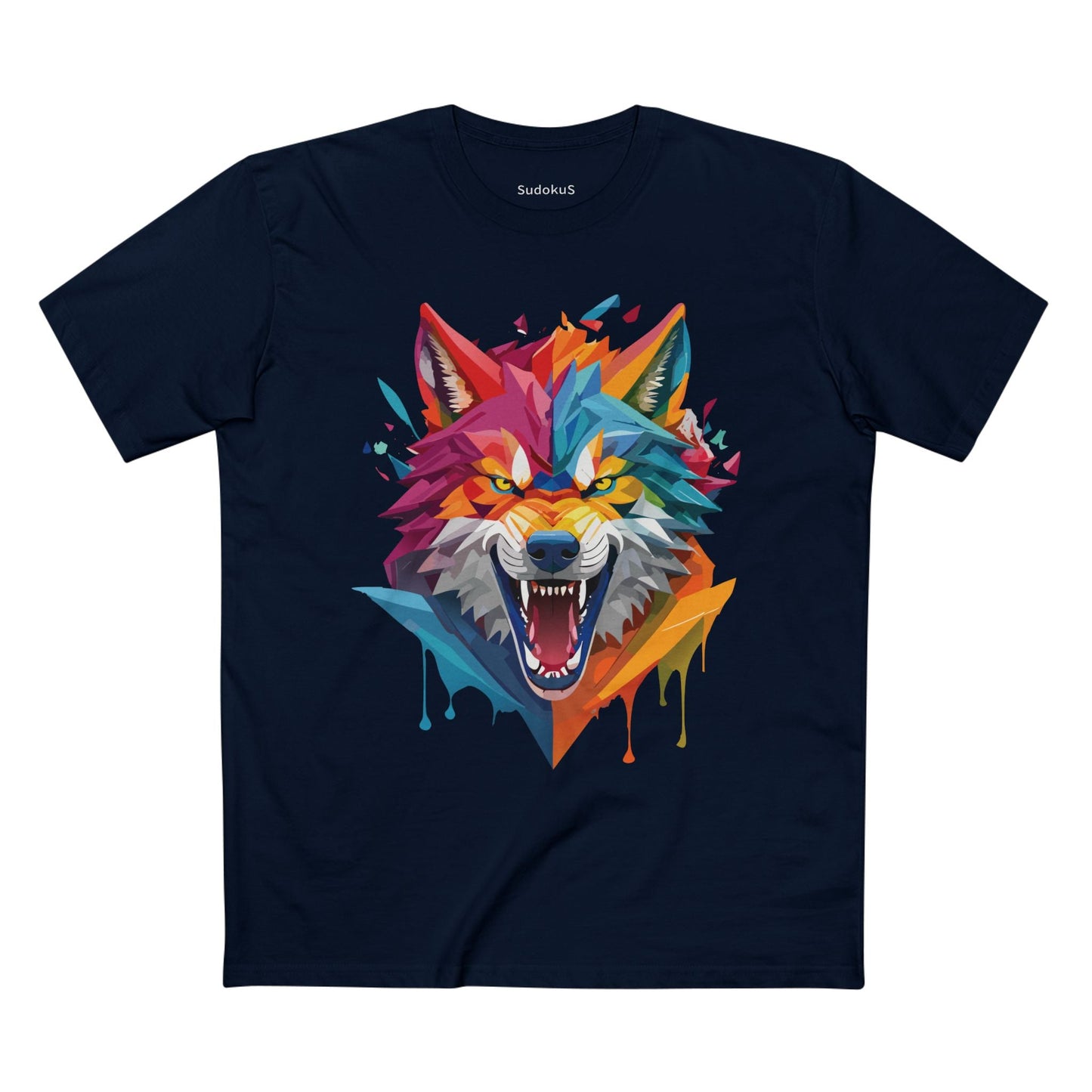 Wolf Graphic Unisex 100 Cotton Staple Tee with Animal Design Artwork 16