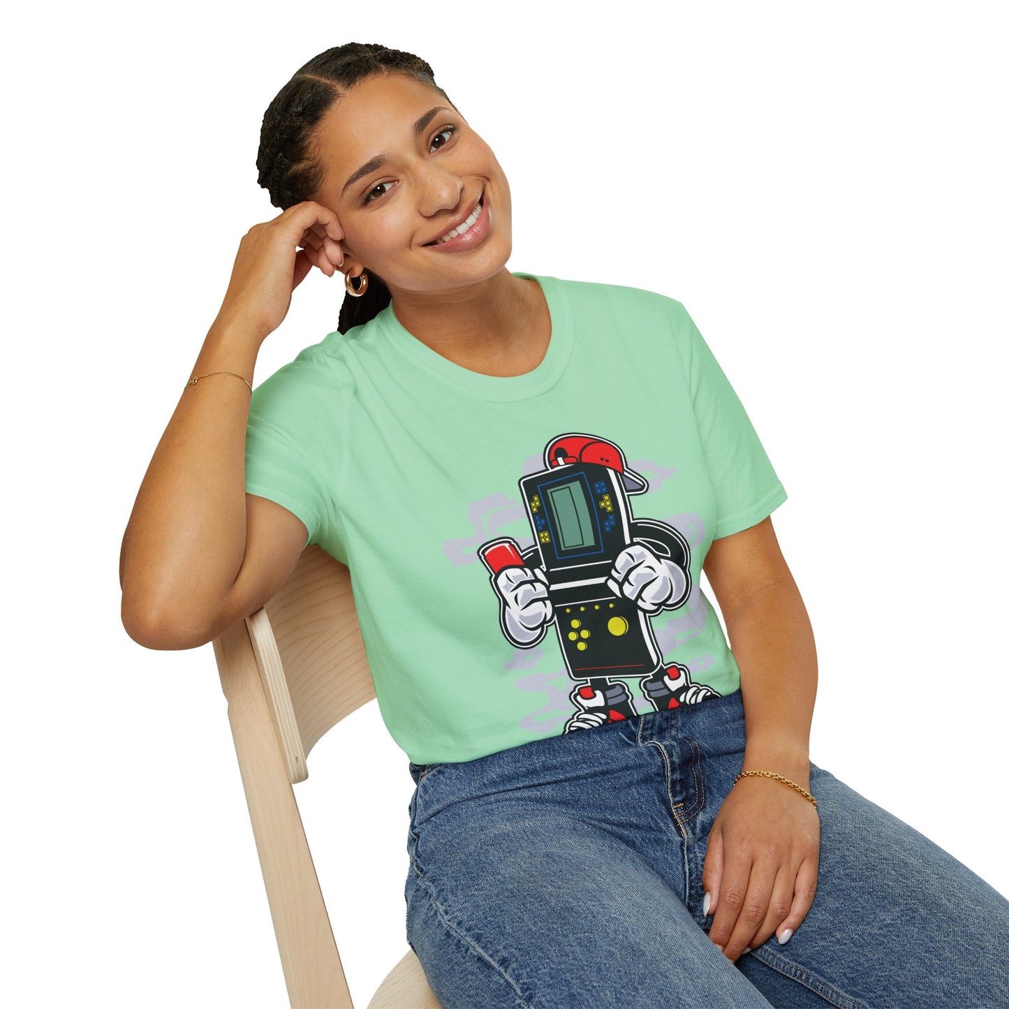 Cartoon T Shirt Animation Funny Unisex Softstyle 100 Percent Ring Spun Cotton Tee
