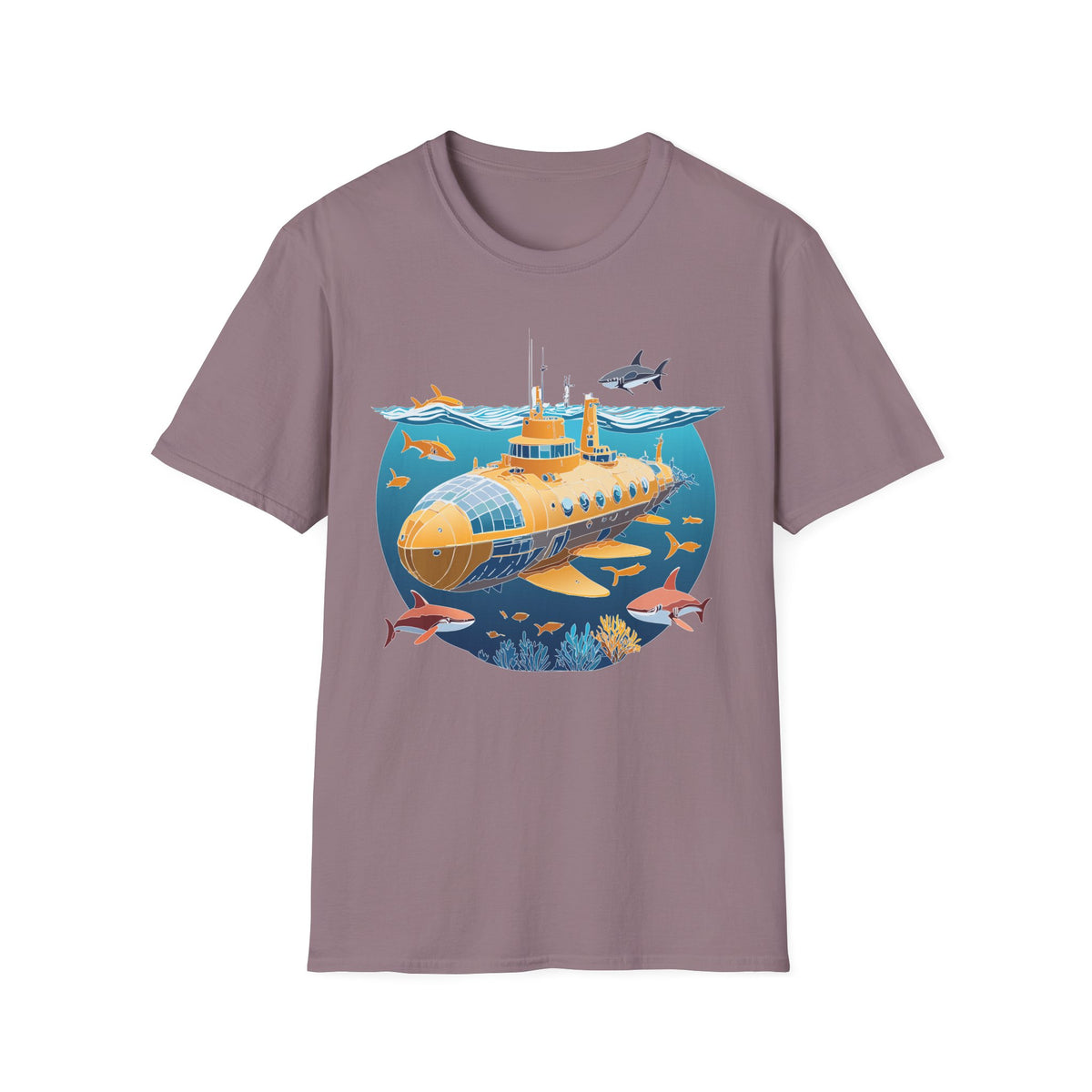 Ocean U boat Graphic Tee Gildan Unisex 100 Cotton Tee Shirt h39