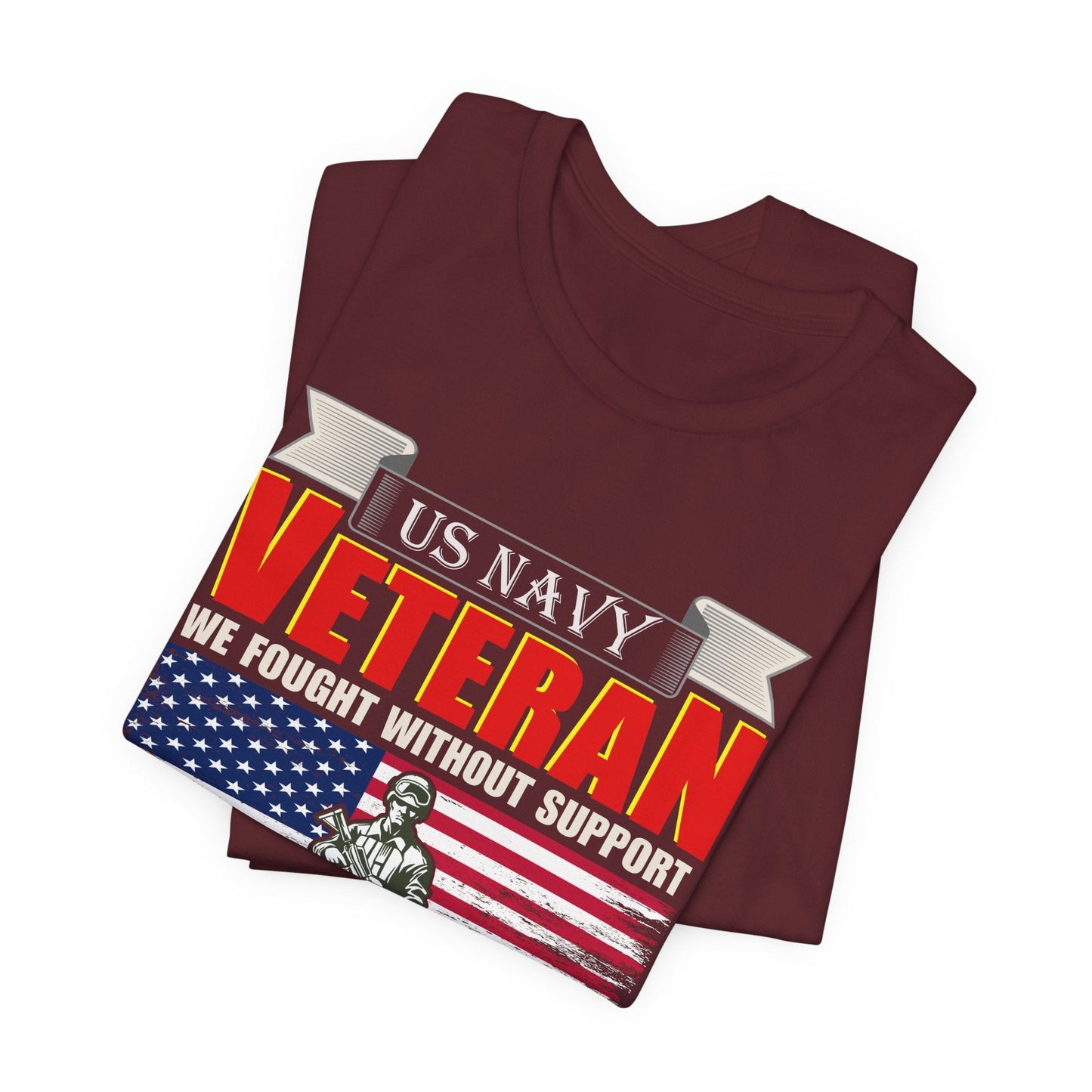 Army Veteran Patriotic Graphic Design Unisex Cotton T-Shirt v42
