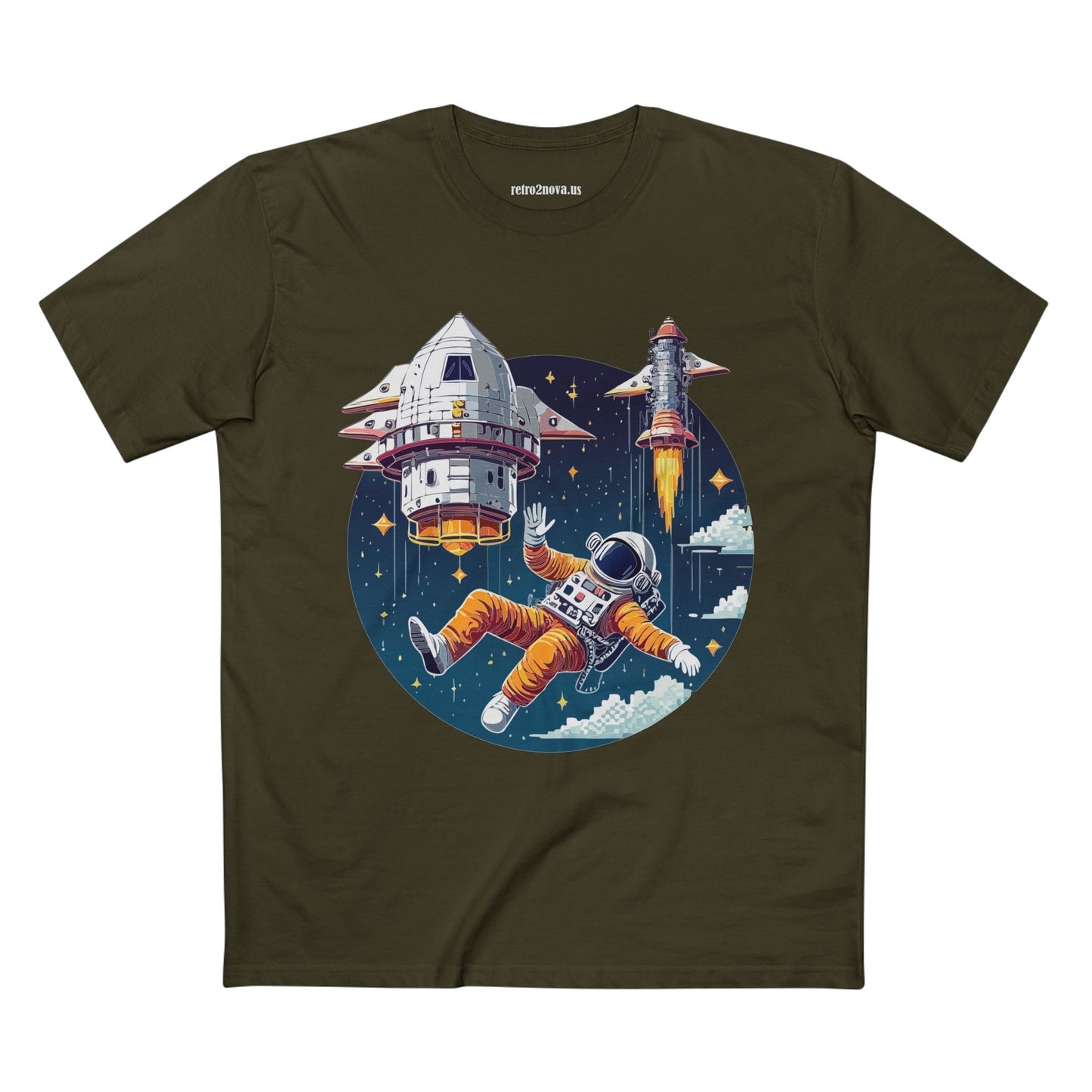 Cosmos Astronaut Shirt Unisex Premium Cotton Tee With Original Retro Art Design Collection