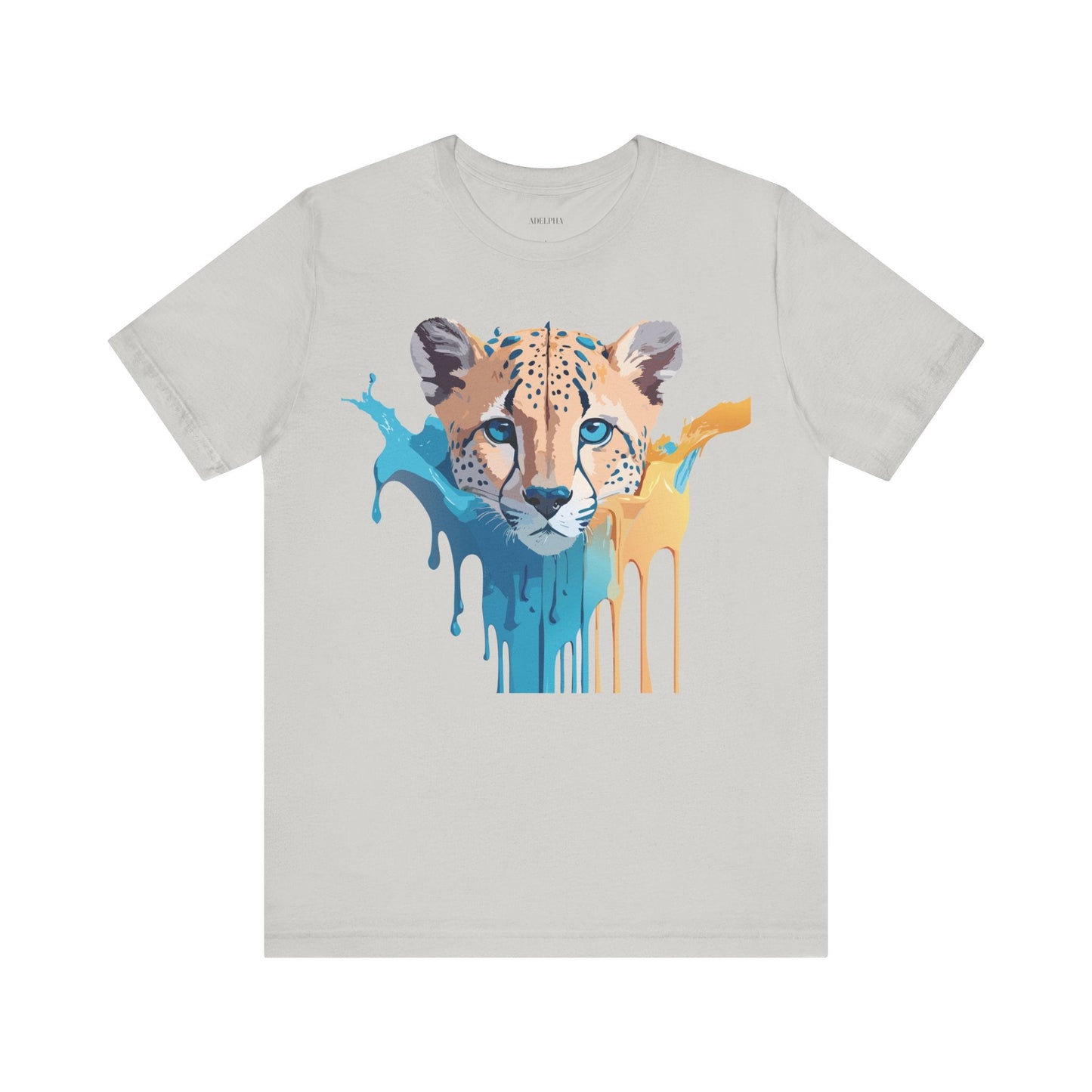 Adelpha Cheetah Graphic Jersey Tee Unisex Short Sleeve Art Design