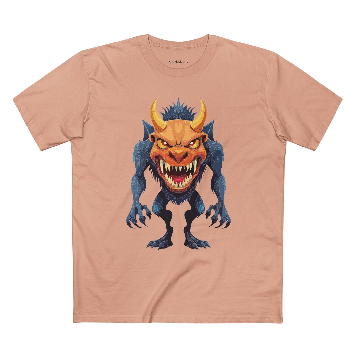 Cartoon Monsters Graphic Unisex 100 Cotton Staple Tee 5