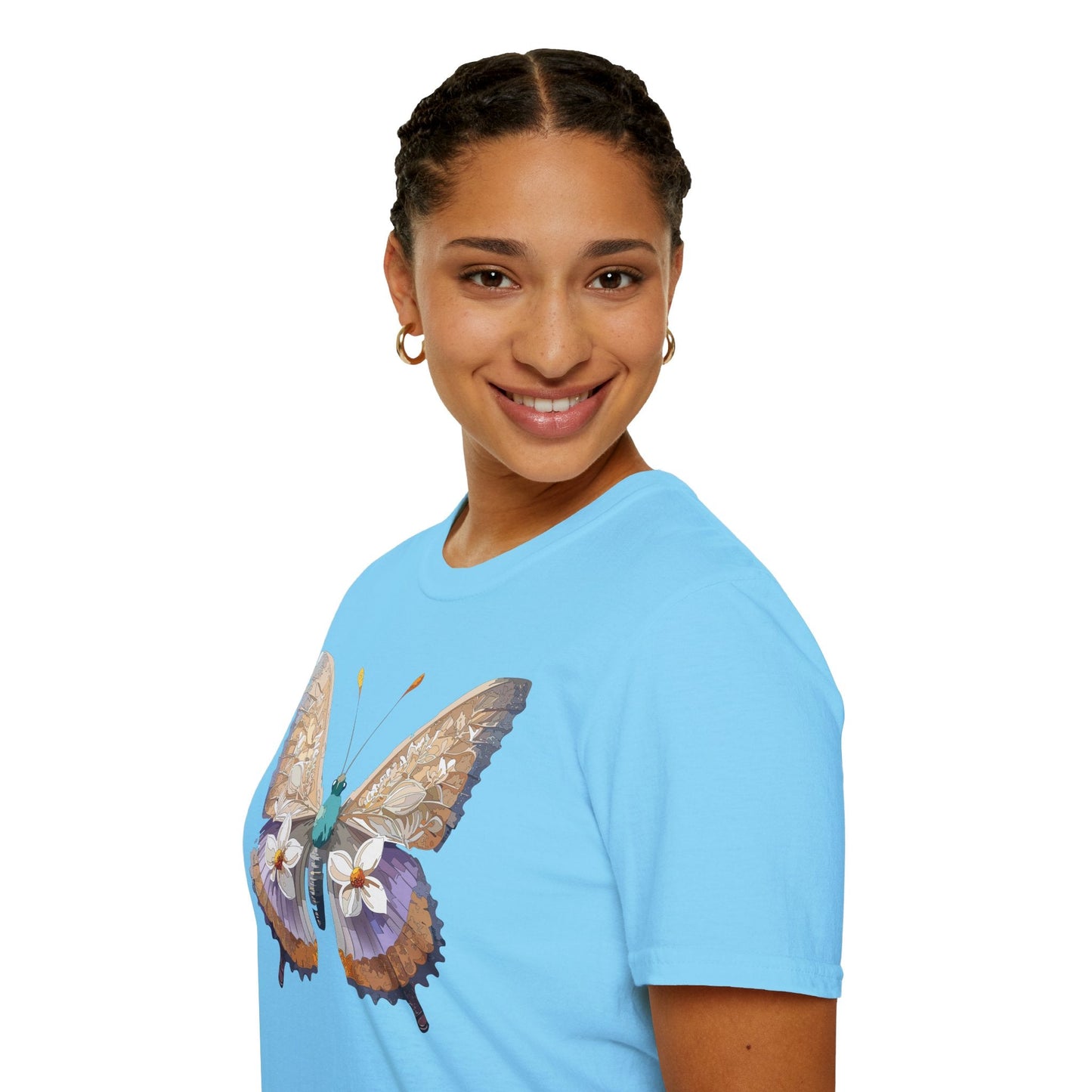 Butterfly Shirt Unisex T Shirt With Monarch Design Softstyle Gildan 64000 100 Percent Cotton Tee