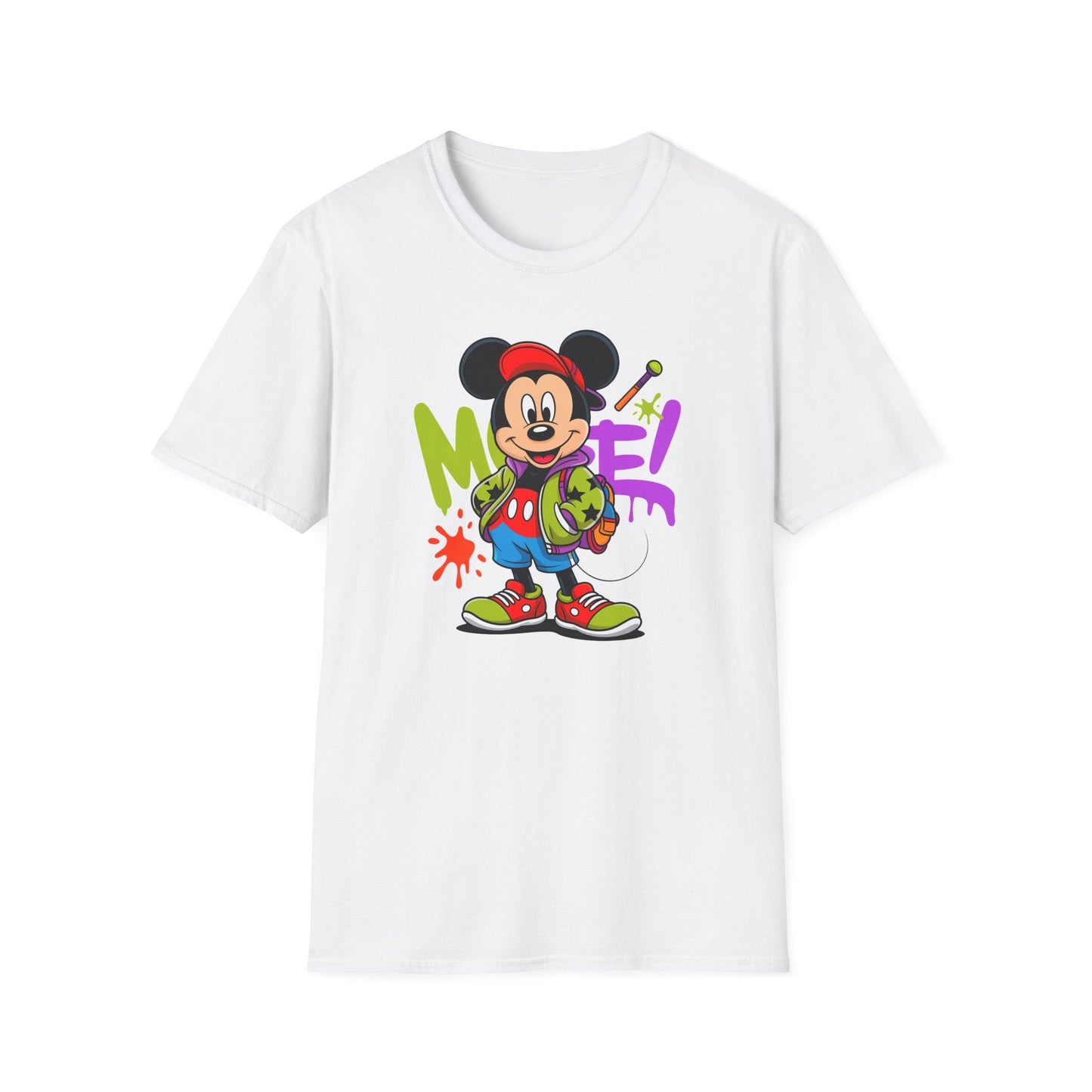 Unisex Cartoon T Shirt with Animation Design Funny Animals Tee Gildan Softstyle 64000