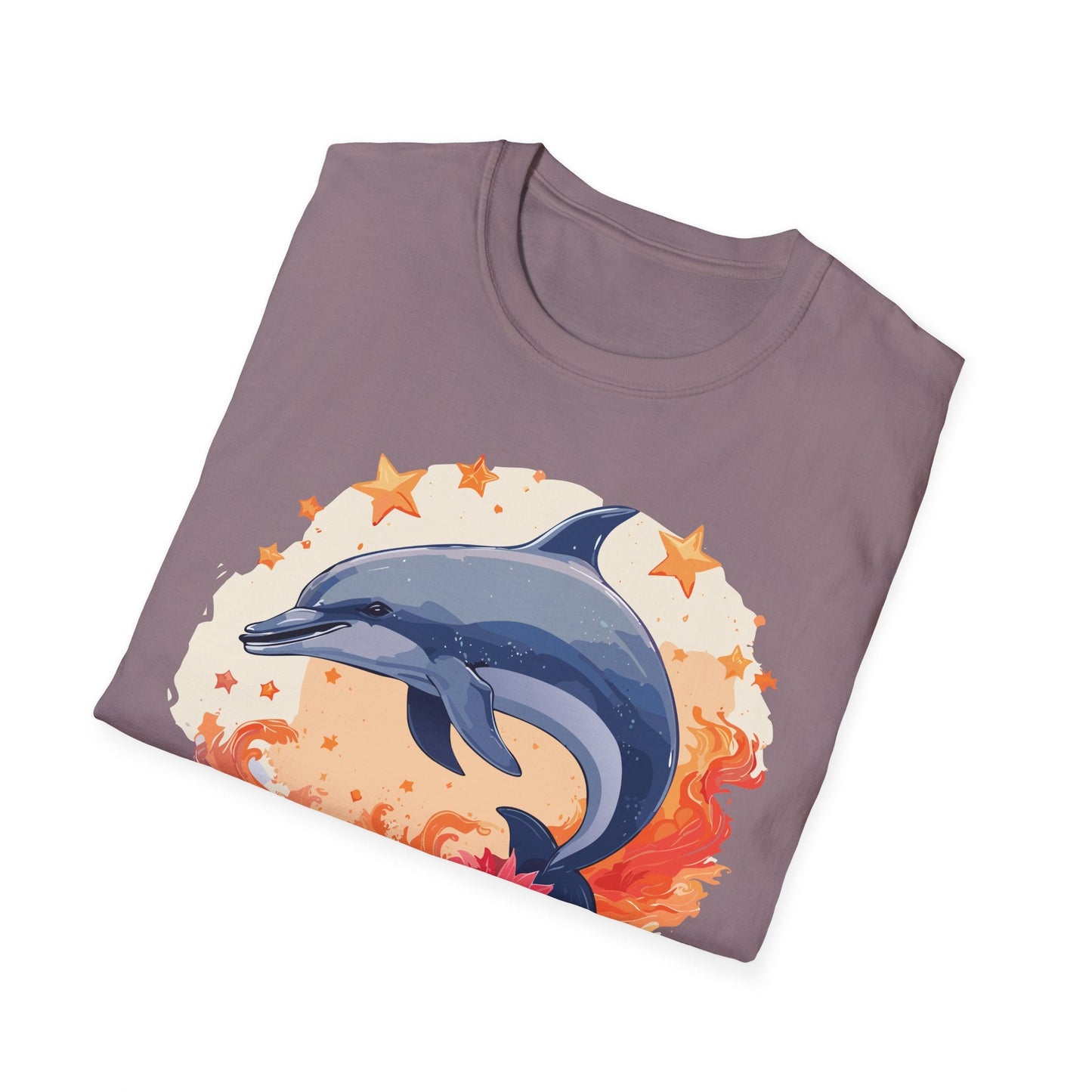 Dolphin Shirt Unisex Tee Gildan Softstyle 64000 100 Percent Ring Spun Cotton Comfort Wear