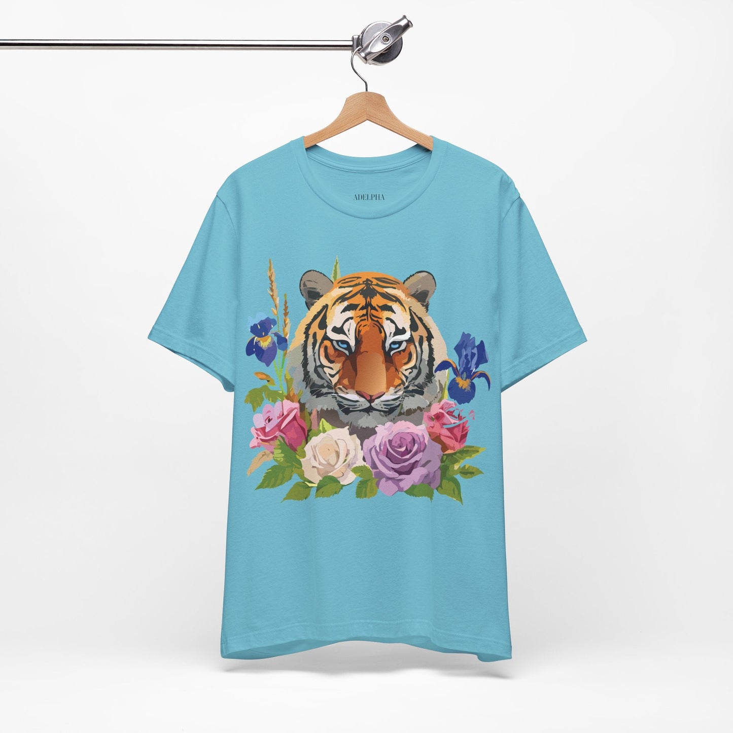 Tiger Graphic Tee Unisex Short Sleeve Tee With Vintage Inspired Artwork By Adelpha