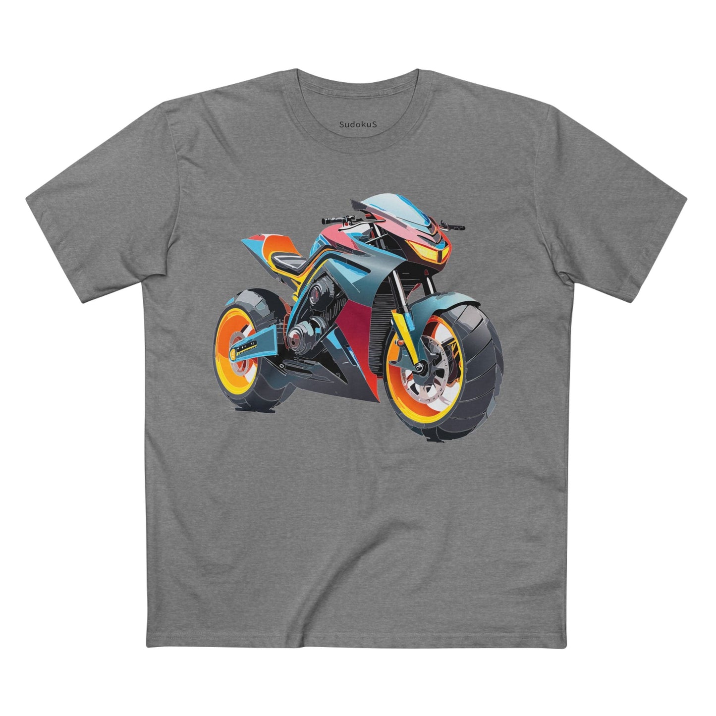 Moto Bike Graphic Unisex 100 Cotton Staple Tee 33