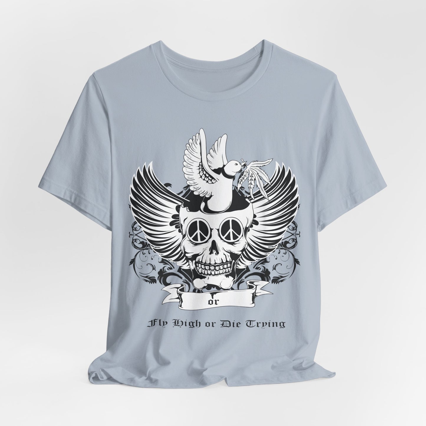 Bird Skull Graphic Design Tee, Skull Shirt, Vintage Tees, Art Design T-Shirt, Vintage Graphic Tee, Art Shirts with Skulls