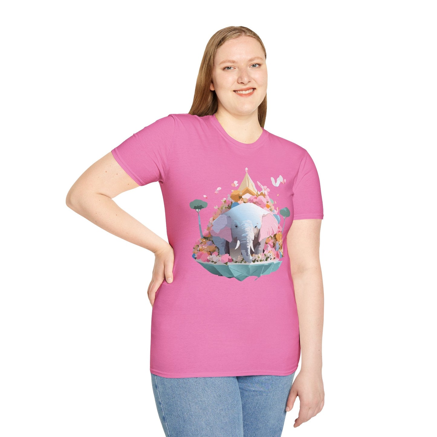 Elephant Graphic T Shirt For Animals Unisex Gildan Softstyle 64000 Cotton Tee Apparel