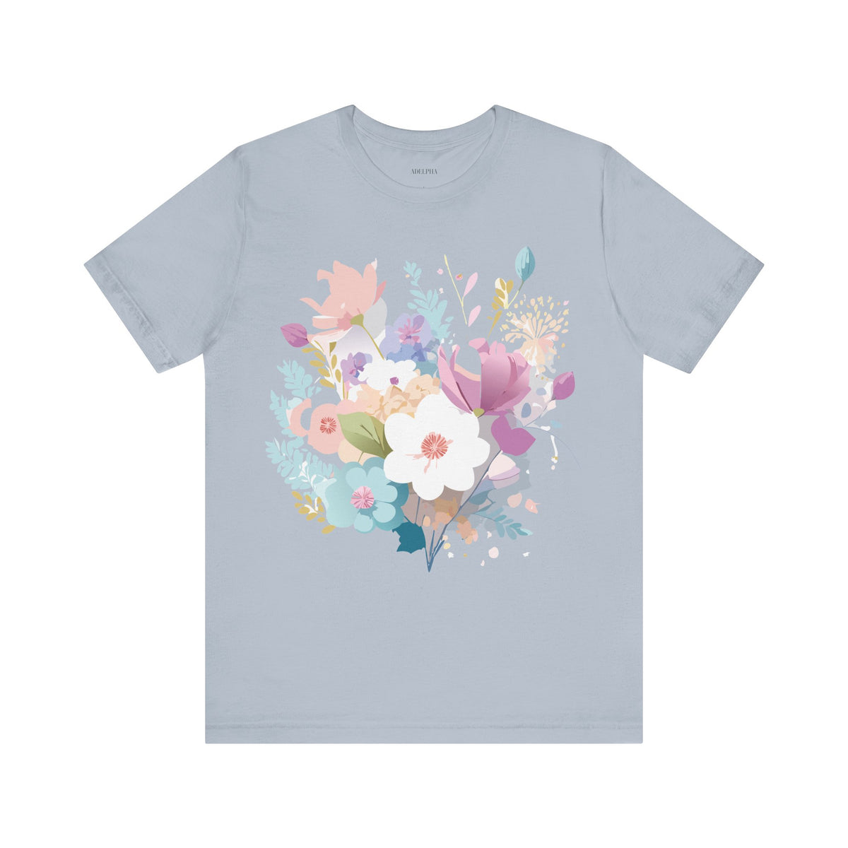 Floral Graphic Tee Shirt - Bella+Canvas Unisex 100 Cotton 42