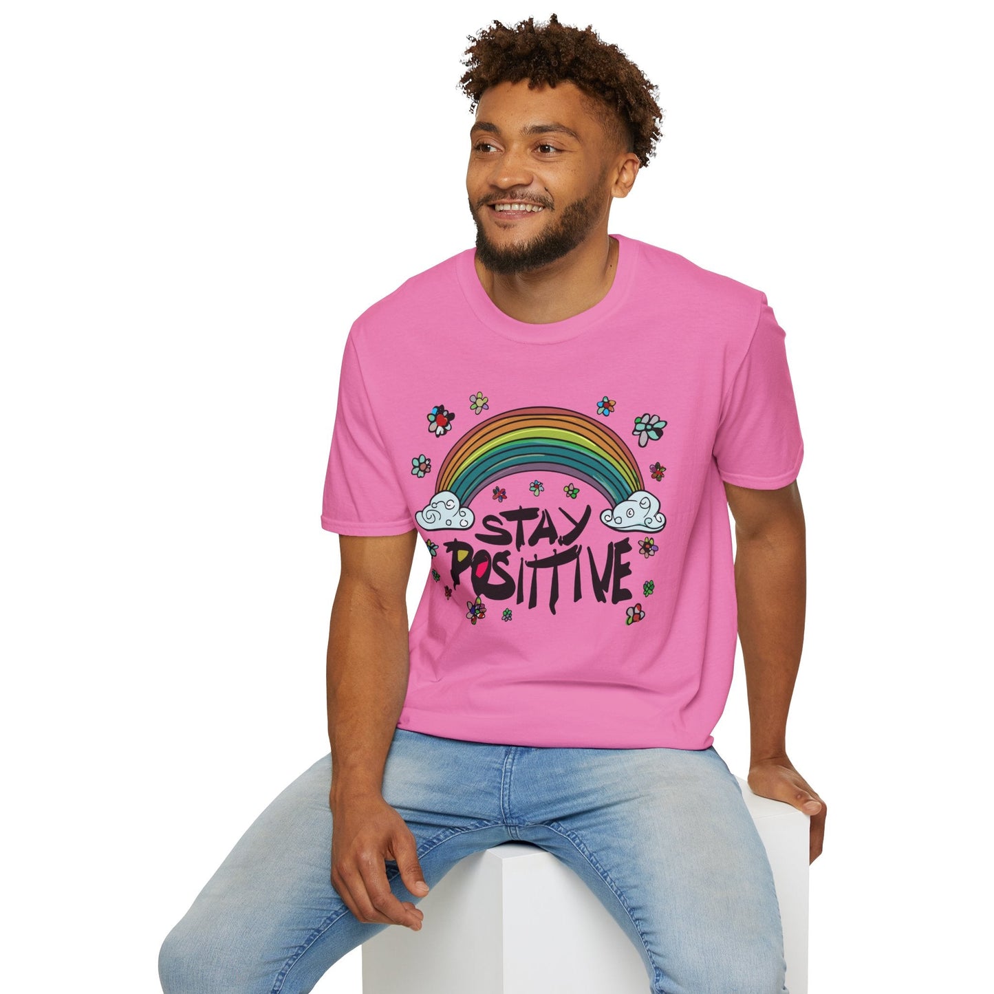 Positive Slogan T Shirt Unisex Softstyle Tee With Positive Words And Good Quotes Gildan 64000