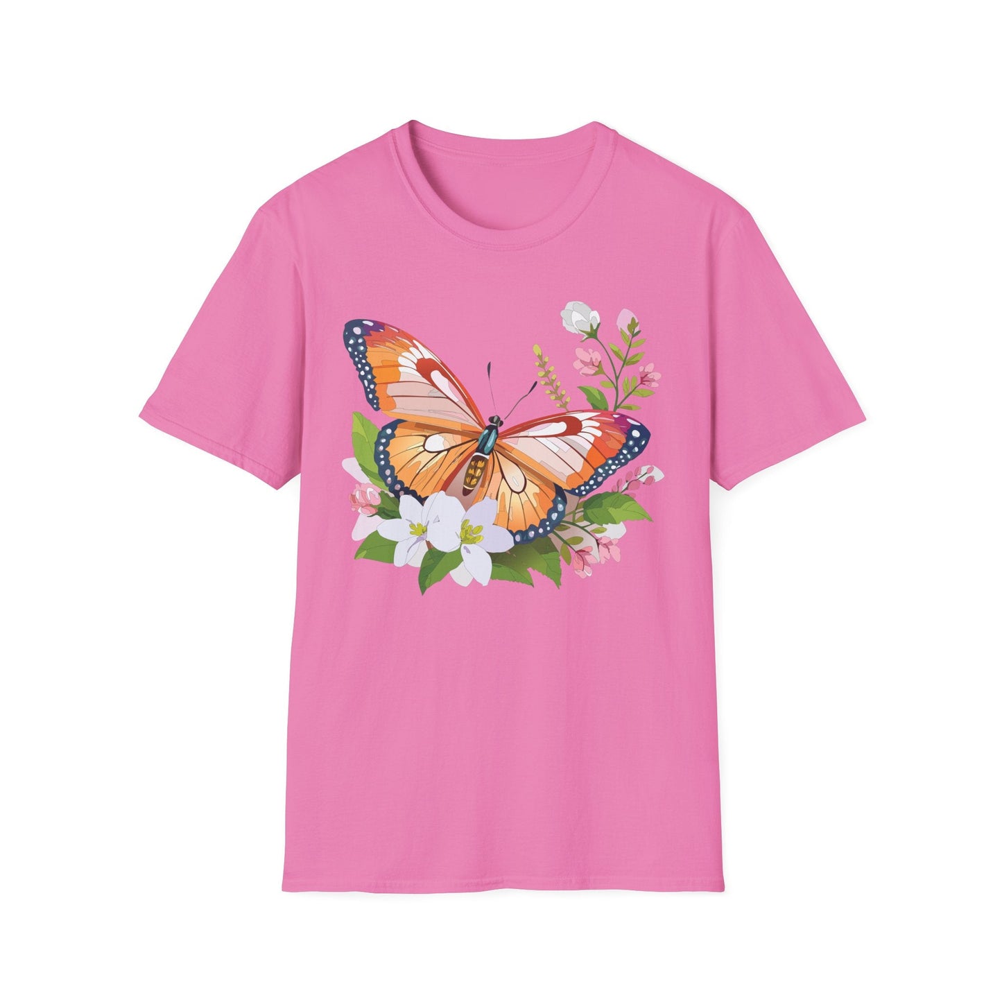 Butterfly Shirt Unisex T Shirt Gildan 64000 Softstyle 100 Percent Ring Spun Cotton
