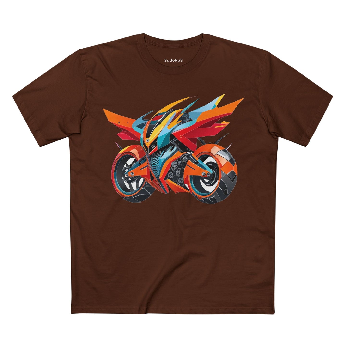 Moto Bike Graphic Unisex 100 Cotton Staple Tee 1
