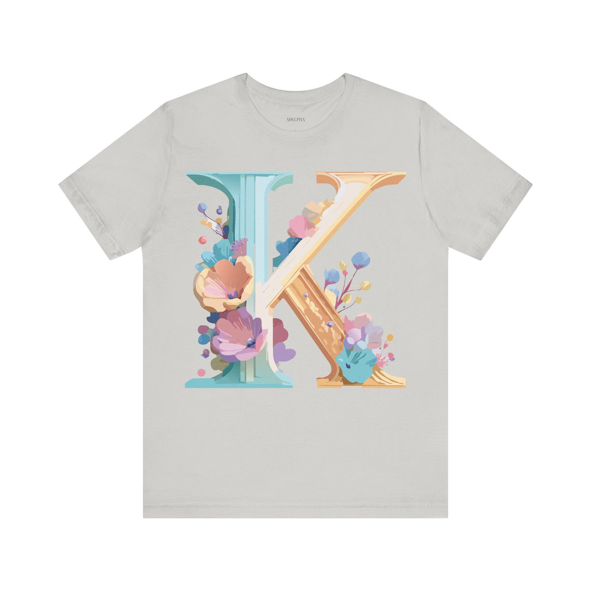 Letter K Graphic Unisex Cotton Bella+Canvas Tee with Art Letter Design