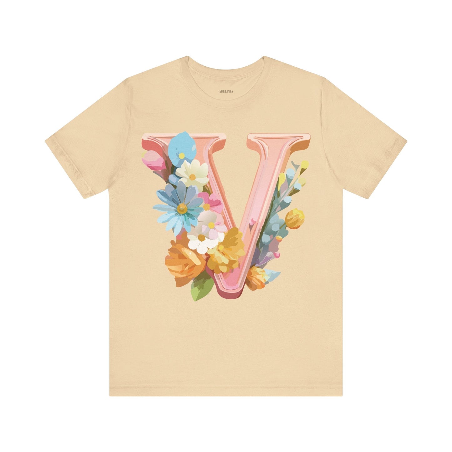 Letter V Shirt Unisex Graphic Tee With Vintage Inspired Artwork From Adelpha Official Edition