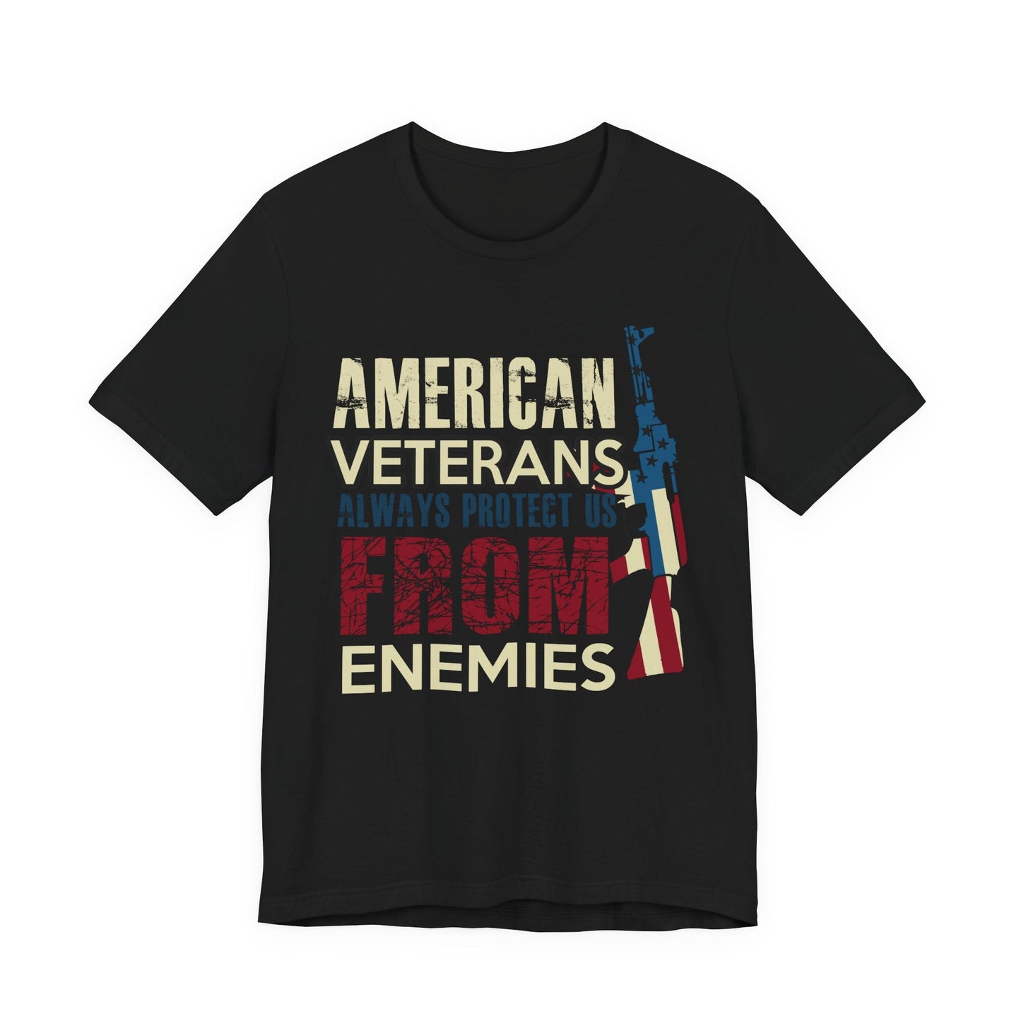 Army Veteran Patriotic Graphic Design Unisex Cotton T-Shirt v44