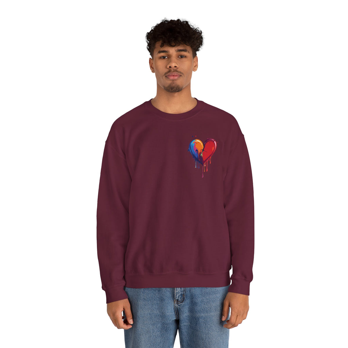 Small Bleeding Heart Sweatshirt, Small Heart Sweatshirt, Valentine's Day Sweatshirt, Heart Sweatshirt 117