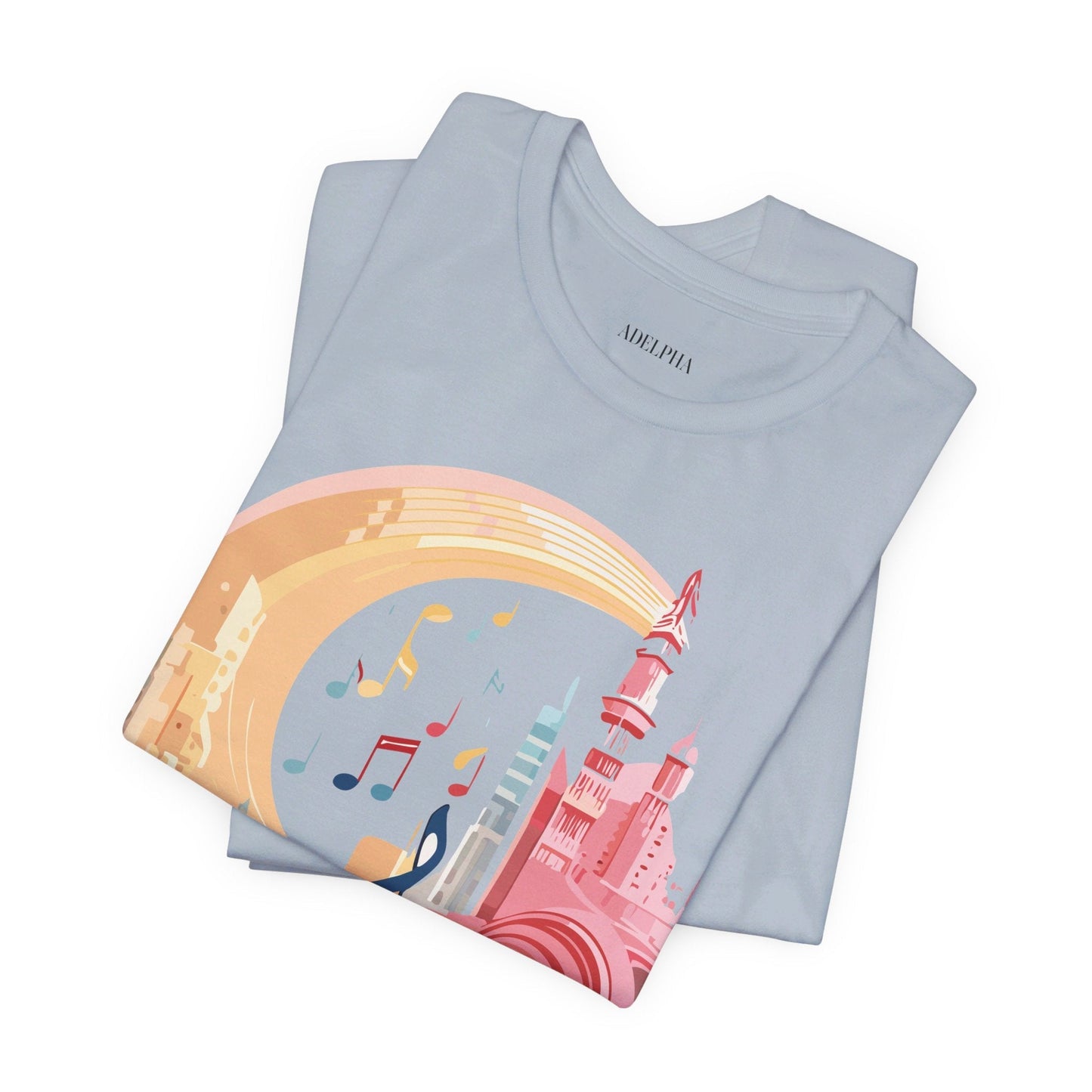 Music Graphic T Shirt Unisex Jersey Short Sleeve Art Design by Adelpha Vintage Inspired Tee