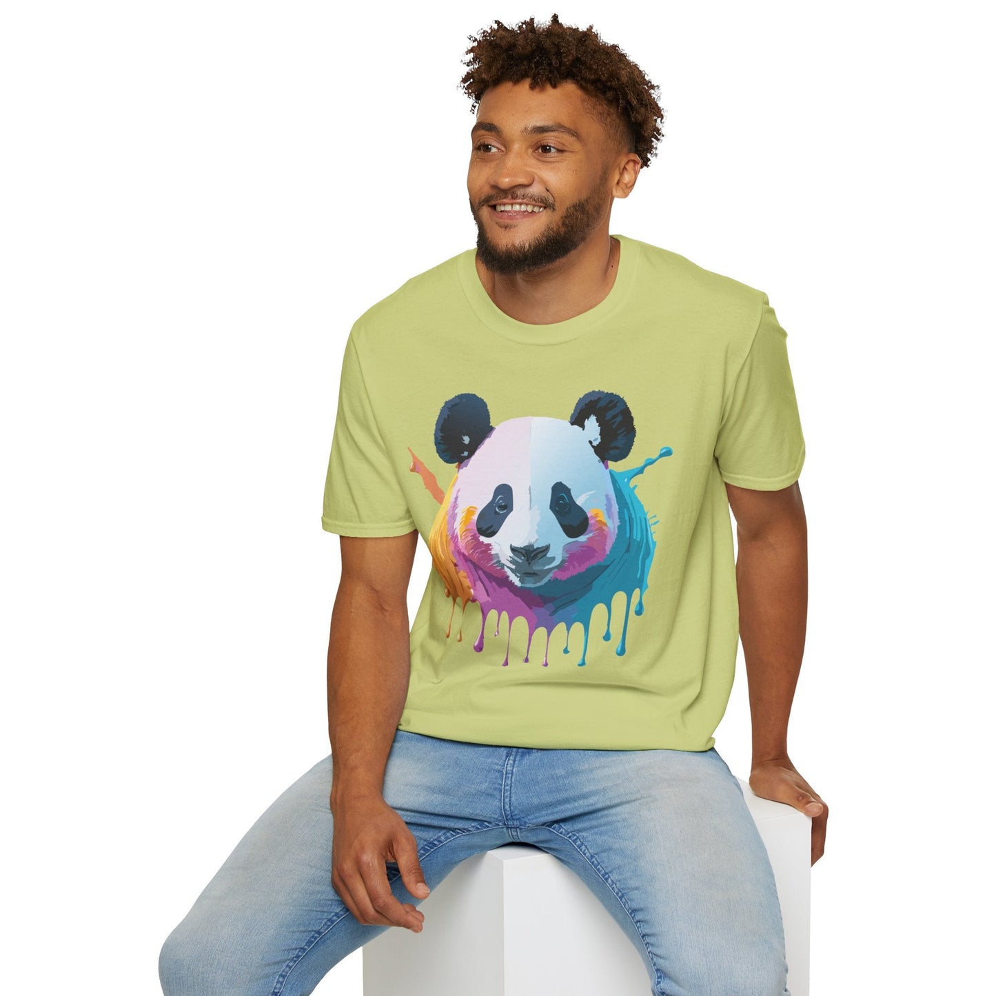 Panda Shirt Unisex T Shirt Softstyle Gildan 64000 100 Percent Ring Spun Cotton Animal Tee