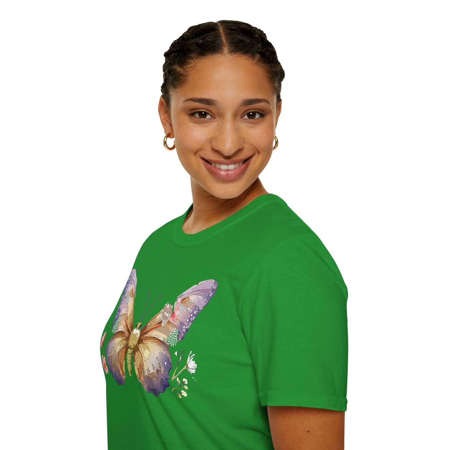 Monarch Butterfly Shirt Unisex Short Sleeve Tee Gildan Softstyle 64000 100 Percent Ring Spun Cotton