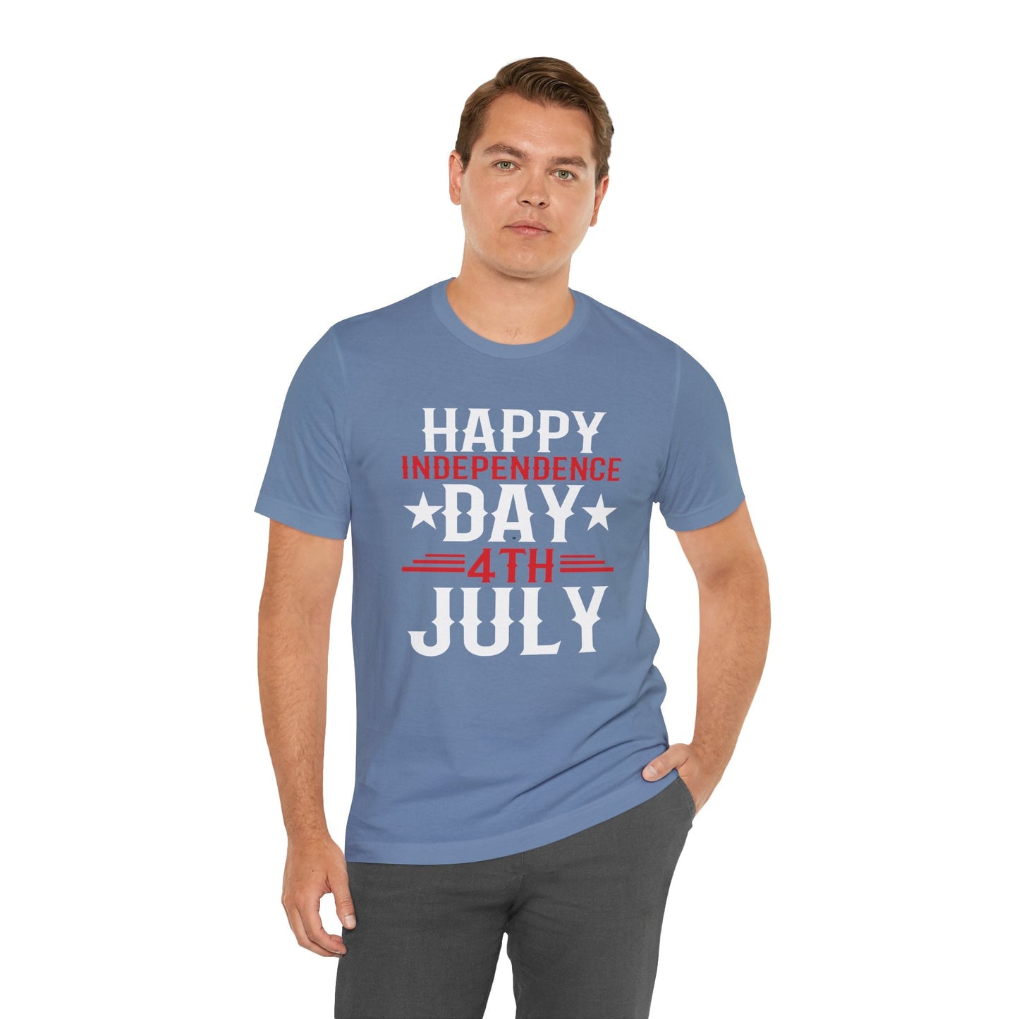Happy Independence Day Graphic Unisex Cotton T-Shirt 016