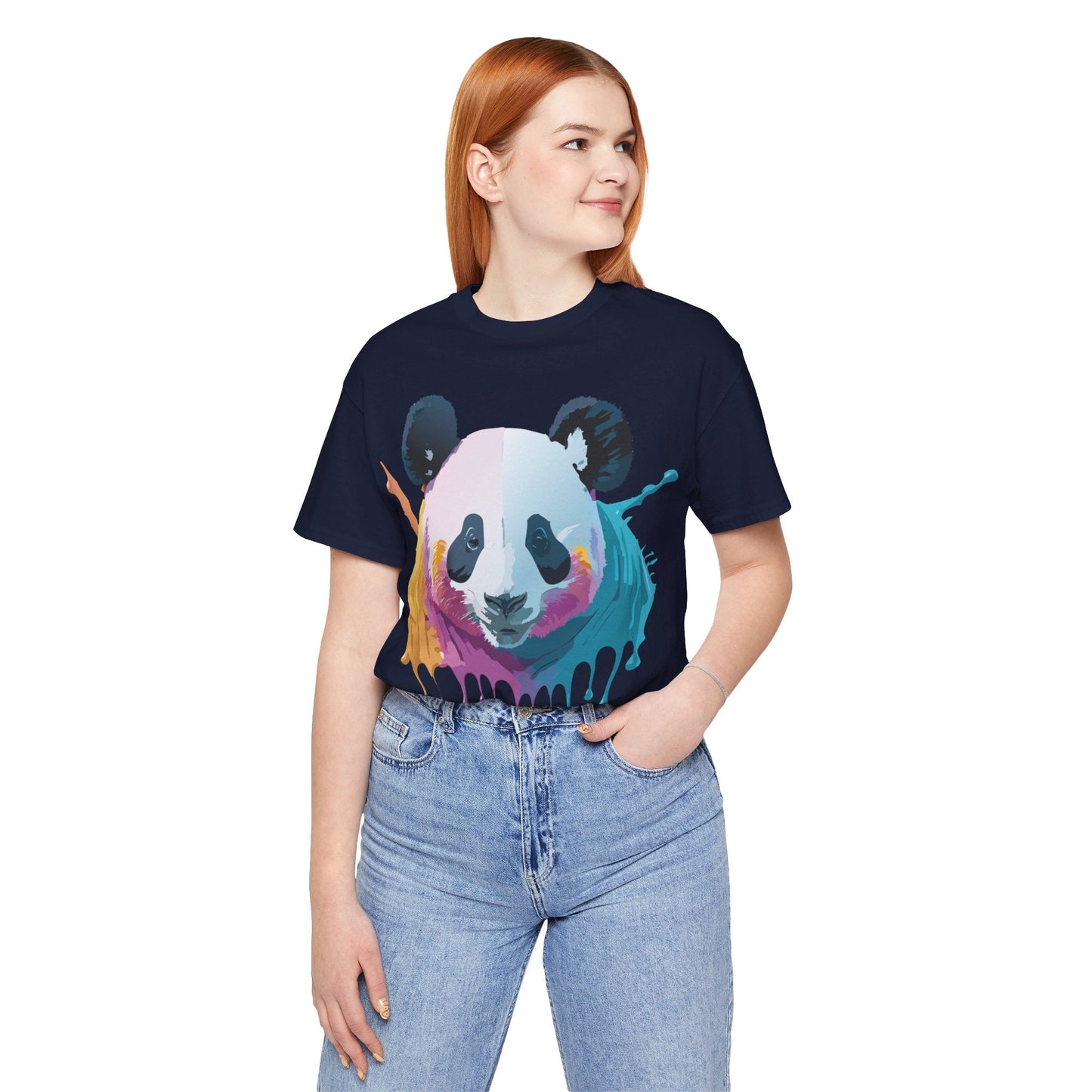 Adelpha Panda Graphic Tee Unisex Vintage Inspired Art Design Short Sleeve Shirt Edition