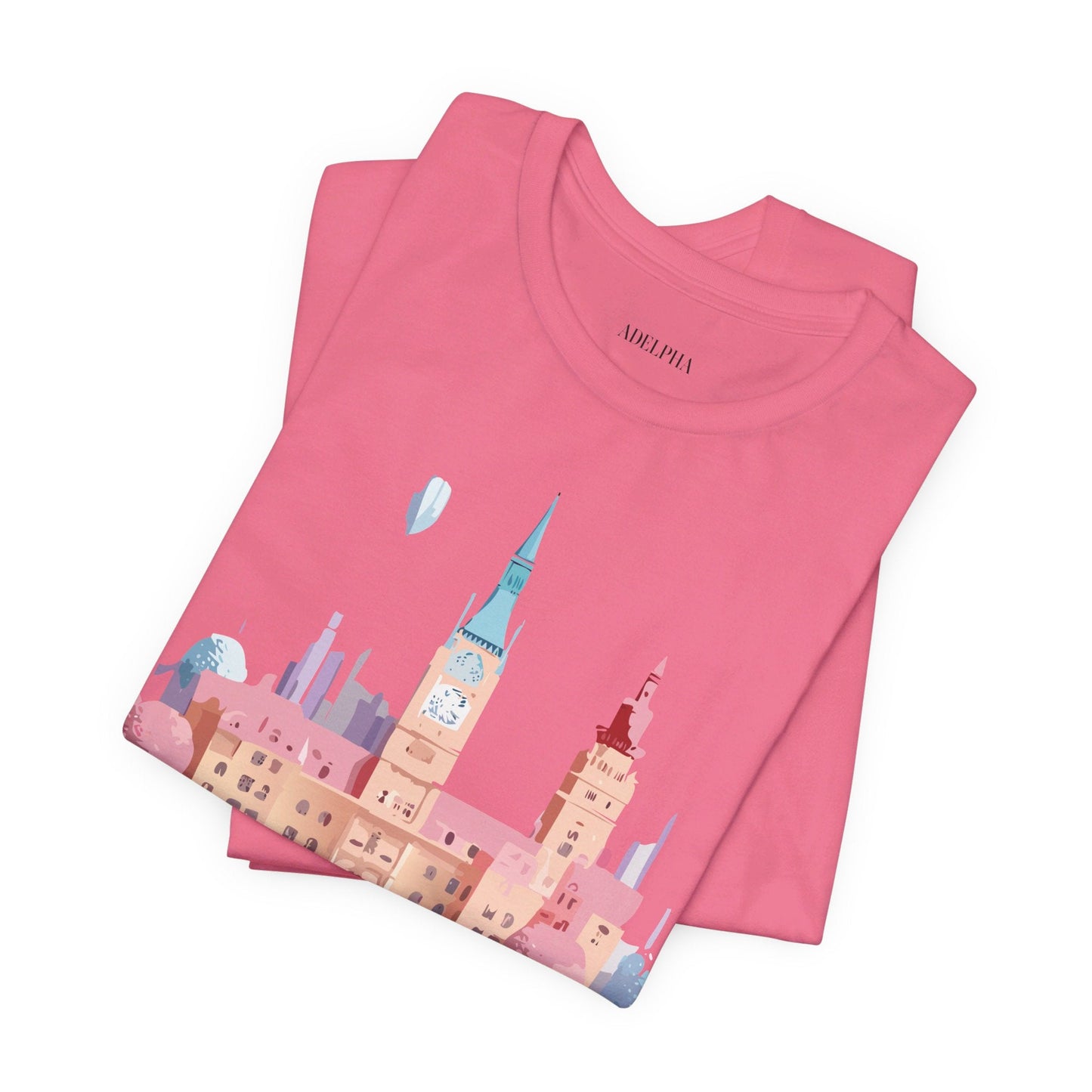 Tourist Prague Graphic Tee Unisex Jersey Short Sleeve Vintage Style