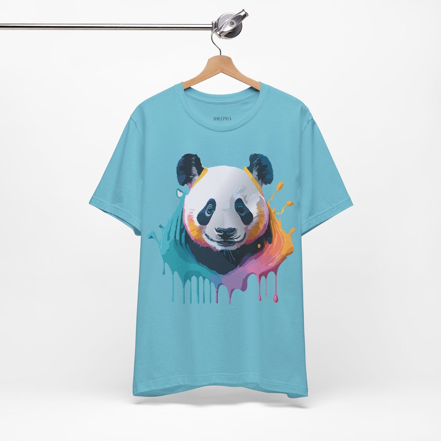 Panda Shirt Unisex Graphic Tee Vintage Inspired Art by Adelpha Premium Jersey Short Sleeve