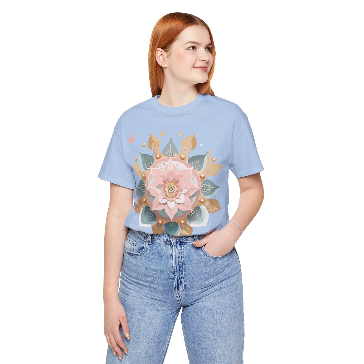 Mandala Shirt Unisex Graphic Tee By Adelpha With Vintage Inspired Artwork Short Sleeve Jersey