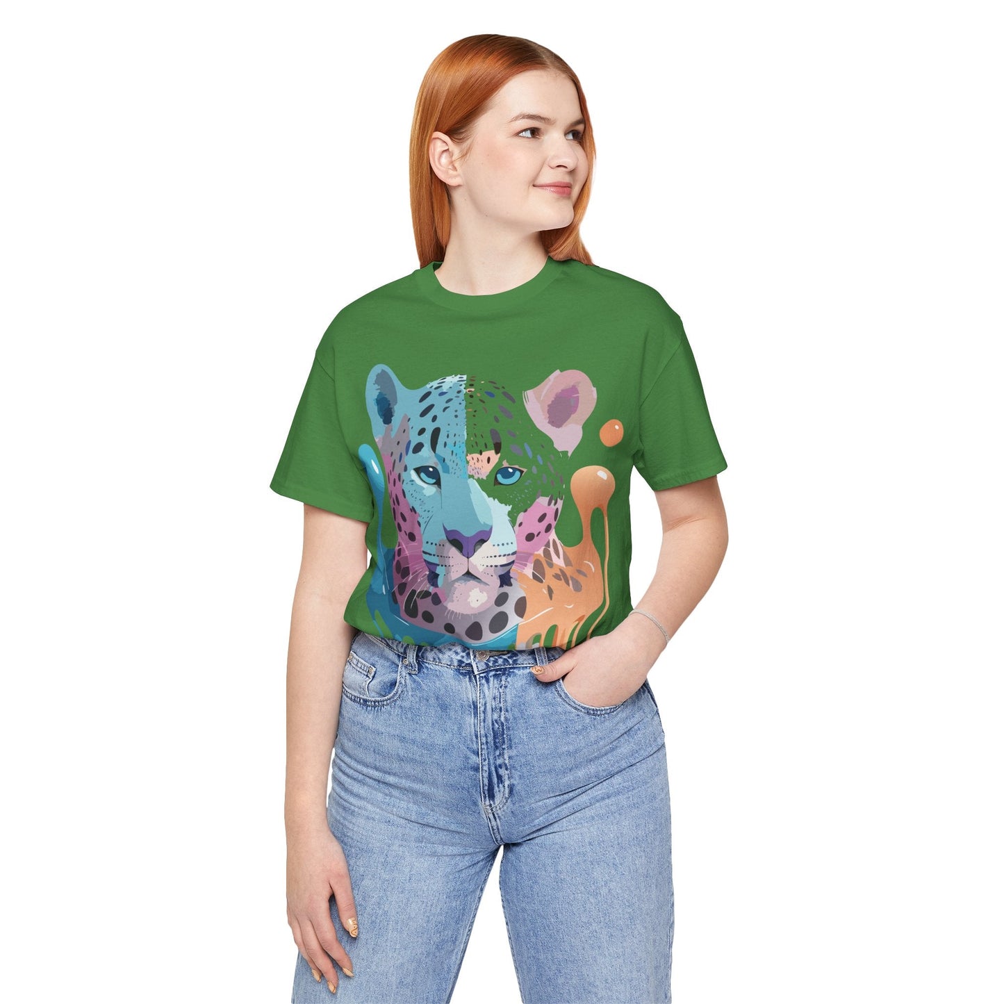 Cheetah Graphic Unisex 100 Cotton Artwork Tee 7