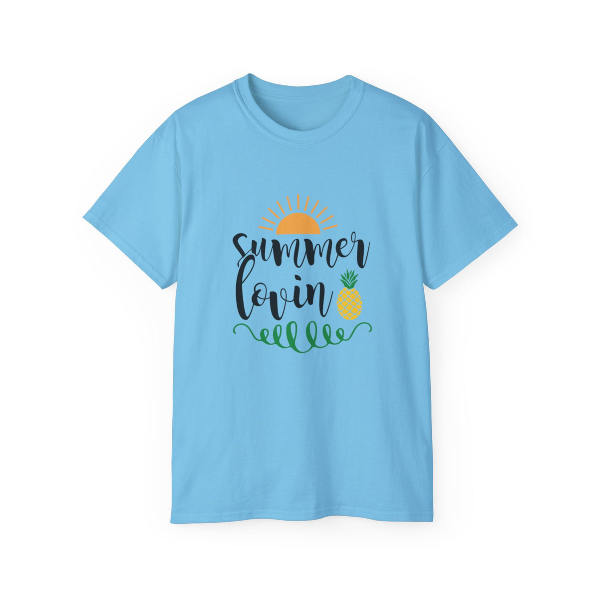 Summer Lovin sun and pineapple T-Shirt | beach vibes, tropical script