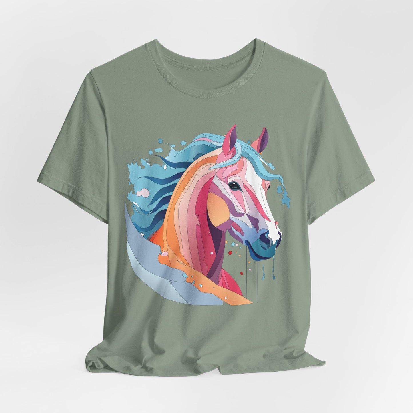 Unisex Animal Tee Shirt With Art Design Wild Animals Short Sleeve Premium Comfort Fit