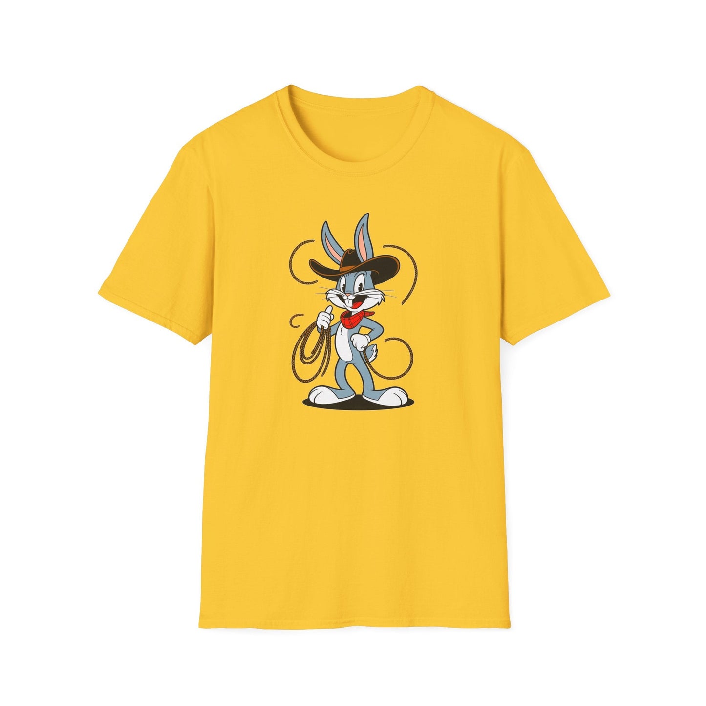 Bugs Bunny T Shirt Unisex Gildan Softstyle 64000 Cartoon Animation Tee With Art Design Artwork