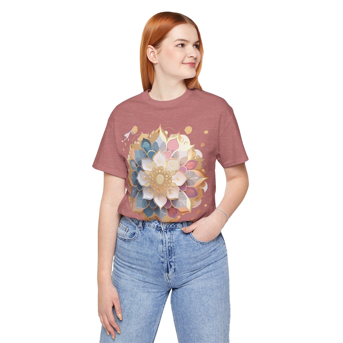 Mandala Graphic Tee For Men And Women By Adelpha Unisex Short Sleeve Art Design Shirt