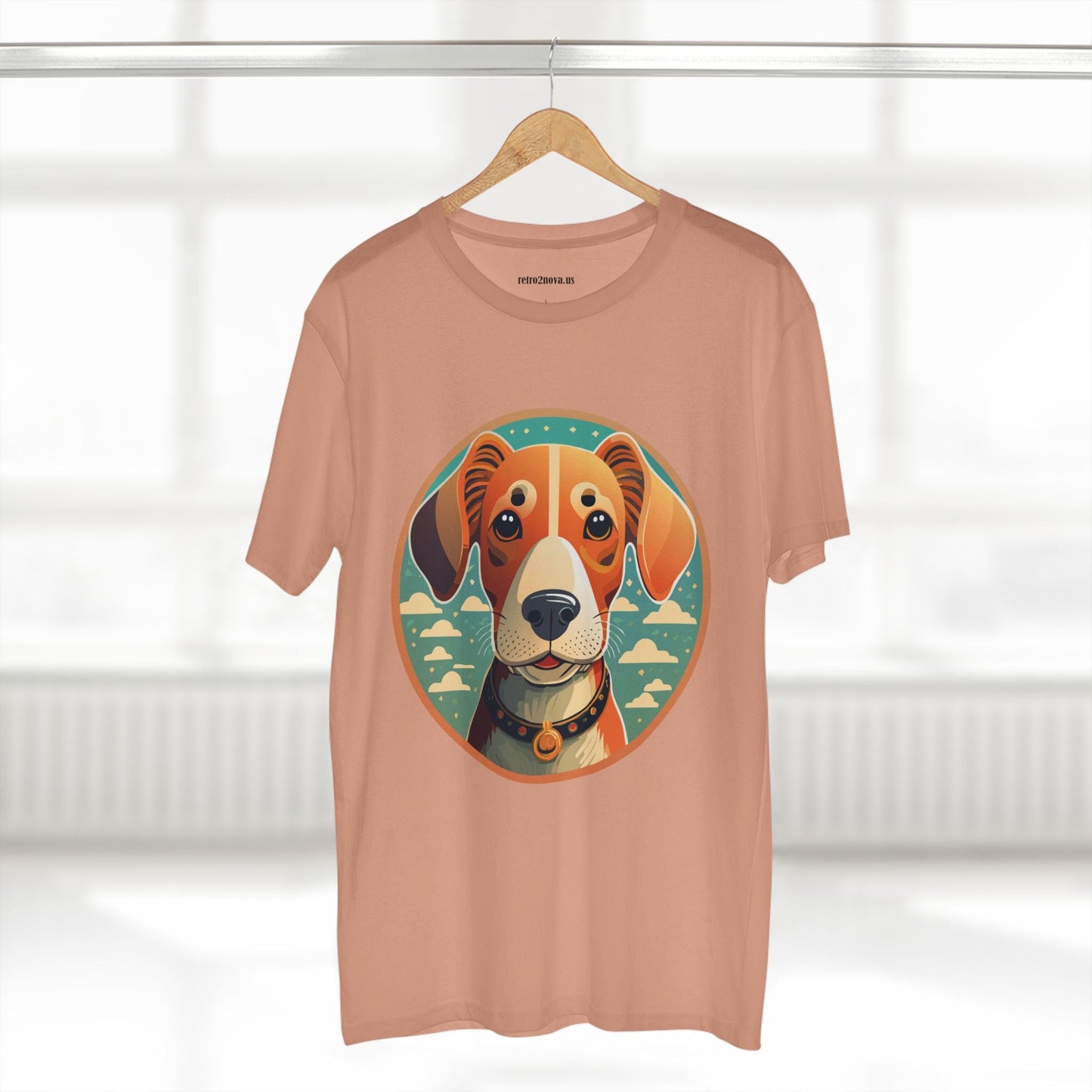 Dog Animal Art Shirt For Unisex Premium Cotton Tee By Retro2Nova With Original Art Design Built For Everyday Comfort